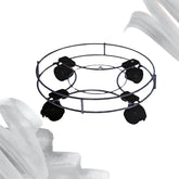 INUS Stainless Steel Cylinder Trolley with Wheels Gas Trolly, Lpg Cylinder Stand, Kitchen Gas Trolly Easy Moving Stand (Pack of 1)