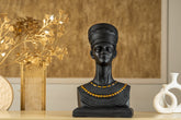 INUS CleoEternity Echoes of Egypt, Resin Craft Home Desktop, Queen Bust Egyptian Dcor, CleoEternity Golden Necklace (Golden with Black)