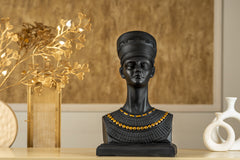INUS CleoEternity Echoes of Egypt, Resin Craft Home Desktop, Queen Bust Egyptian Dcor, CleoEternity Golden Necklace (Golden with Black)