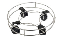 INUS Stainless Steel Cylinder Trolley with Wheels Gas Trolly, Lpg Cylinder Stand, Kitchen Gas Trolly Easy Moving Stand (Pack of 1)