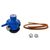 INUS Combo of Rubber Hose Pipe 1.5m and Kitchen Smart and Unique Regulator with Gas Indicator from Imported Korean Zinc, Adjustable Combo of 2