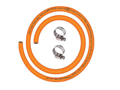 INUS Ready to Use Reinforced LPG Rubber Hose PipeLeak Proof, Made With Reinforced Steel Wire Flame Resistant Design Perfect for Gas Stove with Durable Clamp 1.5m