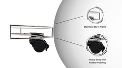 INUS Stainless Steel Cylinder Trolley with Wheels Gas Trolly, Lpg Cylinder Stand, Kitchen Gas Trolly Easy Moving Stand (Pack of 1)