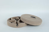 Dry Fruit Jute Container Tray Set with Cotton Rope & Lid
