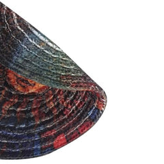 INUS Reversible Cotton Coasters 7" Round Washable & Water-Absorbent Tea Coaster Set of 6 for Dining Table, Cups & Hot Pots - Premium Finish, Water Absorbent, Table Decor Accessories (Tree Design)