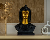 INUS CleoEternity Echoes of Egypt, Resin Craft Home Desktop, Queen Bust Egyptian Dcor, CleoEternity Golden face with Black Headpiece (Golden with Black)