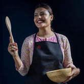 INUS Kitchen Apron For Adults Apron for Kitchen Adjustable With Removable Water Resistant Sheet Apron For Home & Hotel - (Black)