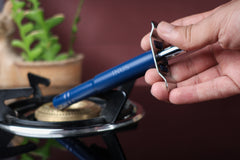 INUS Easy Grip Metal Regular Gas Lighters for Kitchen Use Gas Stove Lighter & Gas Stoves, Restaurants (Color - Blue - Small) Pack of 2