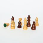 INUS Handcrafted Wooden Chess Set with Magnetic Board - Folding Storage Case, Premium Chess Pieces, Gift for Chess Lovers Adults & Kids - 10x10x3inch