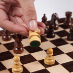 INUS Handcrafted Wooden Chess Set with Magnetic Board - Folding Storage Case, Premium Chess Pieces, Gift for Chess Lovers Adults & Kids - 10x10x3inch