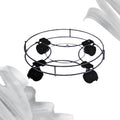 INUS Stainless Steel Cylinder Trolley with Wheels Gas Trolly, Lpg Cylinder Stand, Kitchen Gas Trolly Easy Moving Stand (Pack of 1)