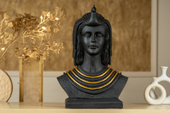 INUS CleoEternity Echoes of Egypt, CleoEternity Golden Golden Necklace with Bird, Resin Craft Home Desktop, Queen Bust Egyptian Decor (Golden with Black)