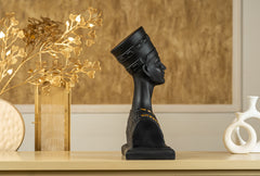 INUS CleoEternity Echoes of Egypt, Resin Craft Home Desktop, Queen Bust Egyptian Dcor, CleoEternity Golden Necklace (Golden with Black)