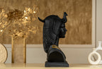 INUS CleoEternity Echoes of Egypt, CleoEternity Golden Golden Necklace with Bird, Resin Craft Home Desktop, Queen Bust Egyptian Decor (Golden with Black)