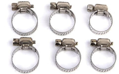 INUS Stainless Steel Gas pipe clamp Adjustable Gas Pipe Hose Pipe Clamps (Safety Clips) Pack of 6