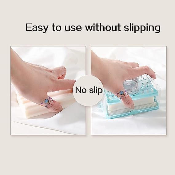 INUS Dispenser Case with Lid Having Roller Viral soap Roller Dispenser for Clothes soap Stand for Bathroom soap Box Cloth Brush for Washing Clothes, Easy Cloth Plastic Washing Soap Roller