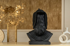 INUS CleoEternity Echoes of Egypt, CleoEternity Golden Golden Necklace with Bird, Resin Craft Home Desktop, Queen Bust Egyptian Decor (Golden with Black)