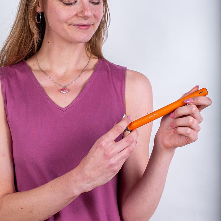 Inus Premium Spark Lighter, Orange Matte Finish, Stainless Steel Construction, 100,000+ Sparks, Home and Gift Use, Regular Size, Rust Proof, Pack of 1