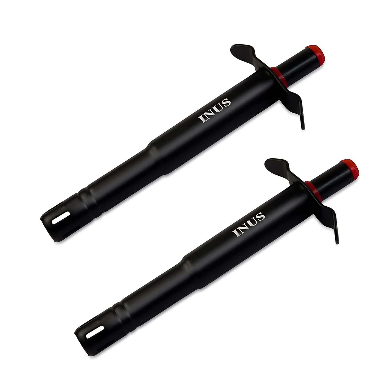 INUS Easy Grip Metal Regular Gas Lighters for Gas Stoves, Restaurants & Kitchen Use Small Pack of 2 (Color - Black )