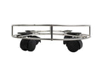 INUS Stainless Steel Cylinder Trolley with Wheels Gas Trolly, Lpg Cylinder Stand, Kitchen Gas Trolly Easy Moving Stand (Pack of 1)