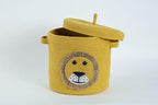 INUS Yellow Lion Storage Basket with Lid – Durable Multipurpose Toy Organizer for Laundry, Baby Clothes, Kids' Room, Nursery, Play Area, Office, and Living Room