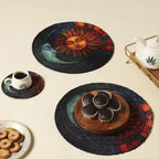 15" Reversible Cotton Dining Table Placemats & Coaster