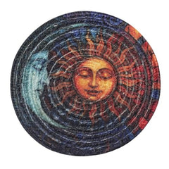 INUS Reversible Cotton Coasters 7" Round Washable & Water-Absorbent Tea Coaster Set of 8 for Dining Table, Cups & Hot Pots - Premium Finish, Water Absorbent, Table Decor Accessories (Tree Design)