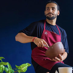 INUS Kitchen Apron For Adults Apron for Kitchen Adjustable With Removable Water Resistant Sheet Apron For Home & Hotel Maroon