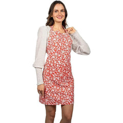 INUS Kitchen Apron For Adults Apron for Kitchen Adjustable Flame Retardant Apron For Home & Hotel (Orange)