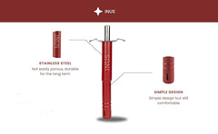 INUS Easy Grip Metal Regular Gas Lighters for Kitchen Use Gas Stove Lighter & Gas Stoves, Restaurants (Color - Maroon - Small) Pack of 1