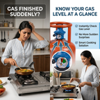INUS Kitchen Smart and Unique Regulator with Gas Level Indicator Design with Multipoint Holding Design, with Imported Korean Zinc, Fire Safe, with Child Safety, Commercial Use Only