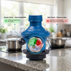 INUS Kitchen Smart and Unique Regulator with Gas Level Indicator Design with Multipoint Holding Design, with Imported Korean Zinc, Fire Safe, with Child Safety, Commercial Use Only