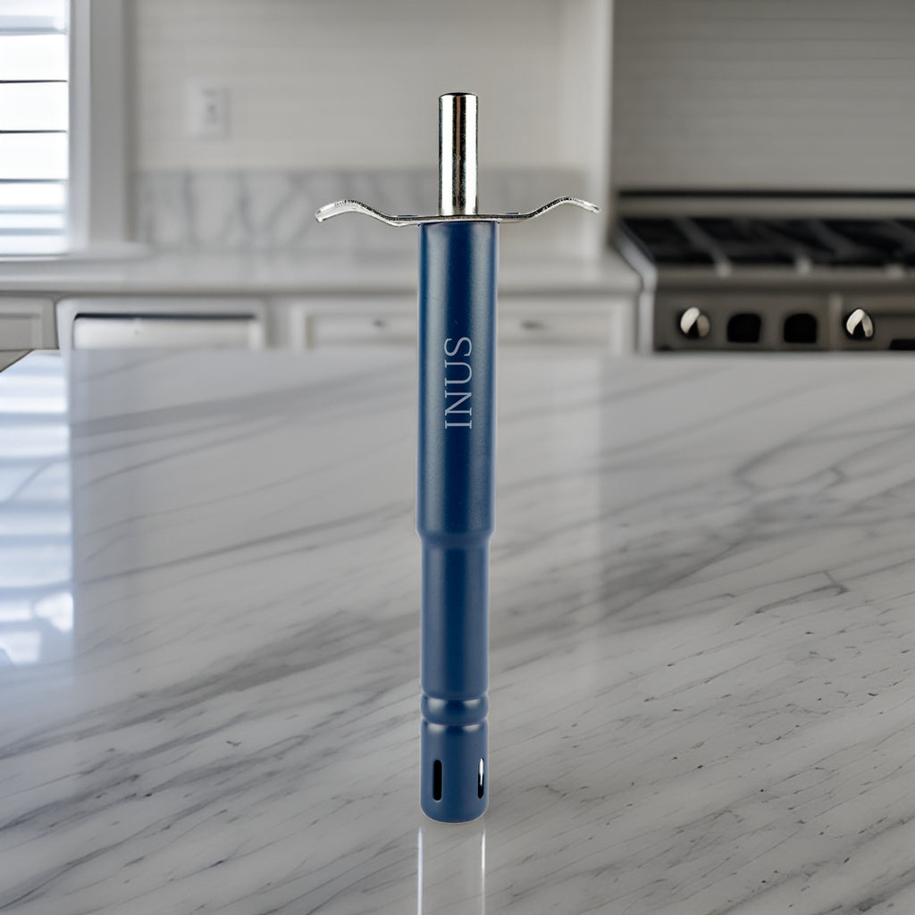 INUS Easy Grip Metal Regular Gas Lighters for Kitchen Use Gas Stove Lighter & Gas Stoves, Restaurants (Color - Blue - Small) Pack of 2