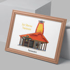 INUS Yamunotri Temple Canvas Wall Art   Jai Shree Yamune | Digitally Handcrafted Hindu Temple Illustration  | Puja Room & Spiritual Home DŽcor Gift
